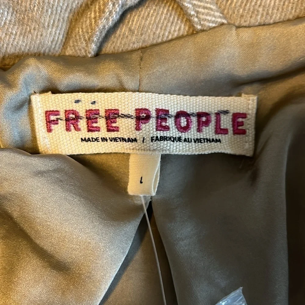 Free People Hannah Slouchy Blazer, Size Large NWT